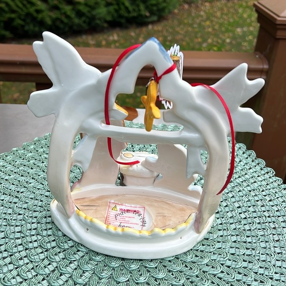 Heather Goldminc Nativity Tea Light Ceramic Blue Sky Christmas Joy to the world - Picture 6 of 10